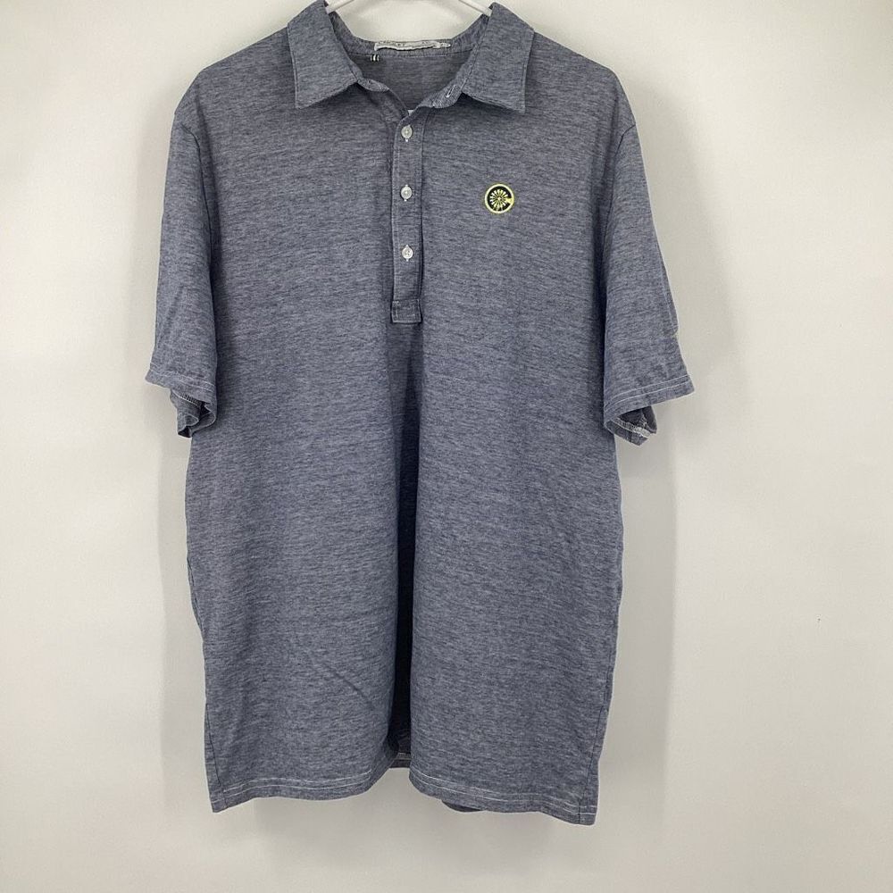 Mens Criquet Founders Cup short sleeve Golf Polo 2XL Blue
